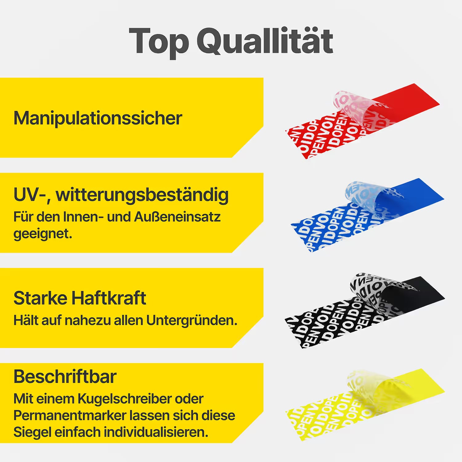 Total-Transfer-Siegel Merkmale.