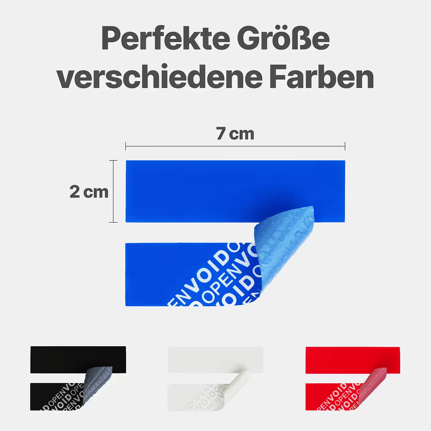 Non-Transfer-Siegel verschiedene Farben.