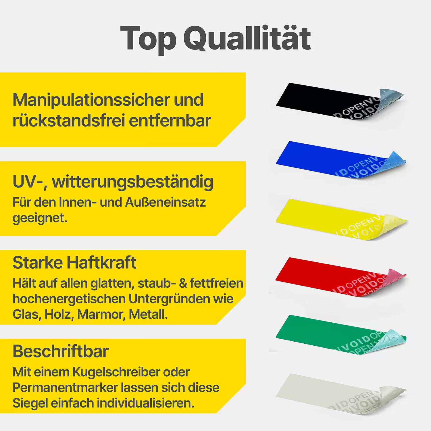Non-Transfer-Siegel Merkmale.